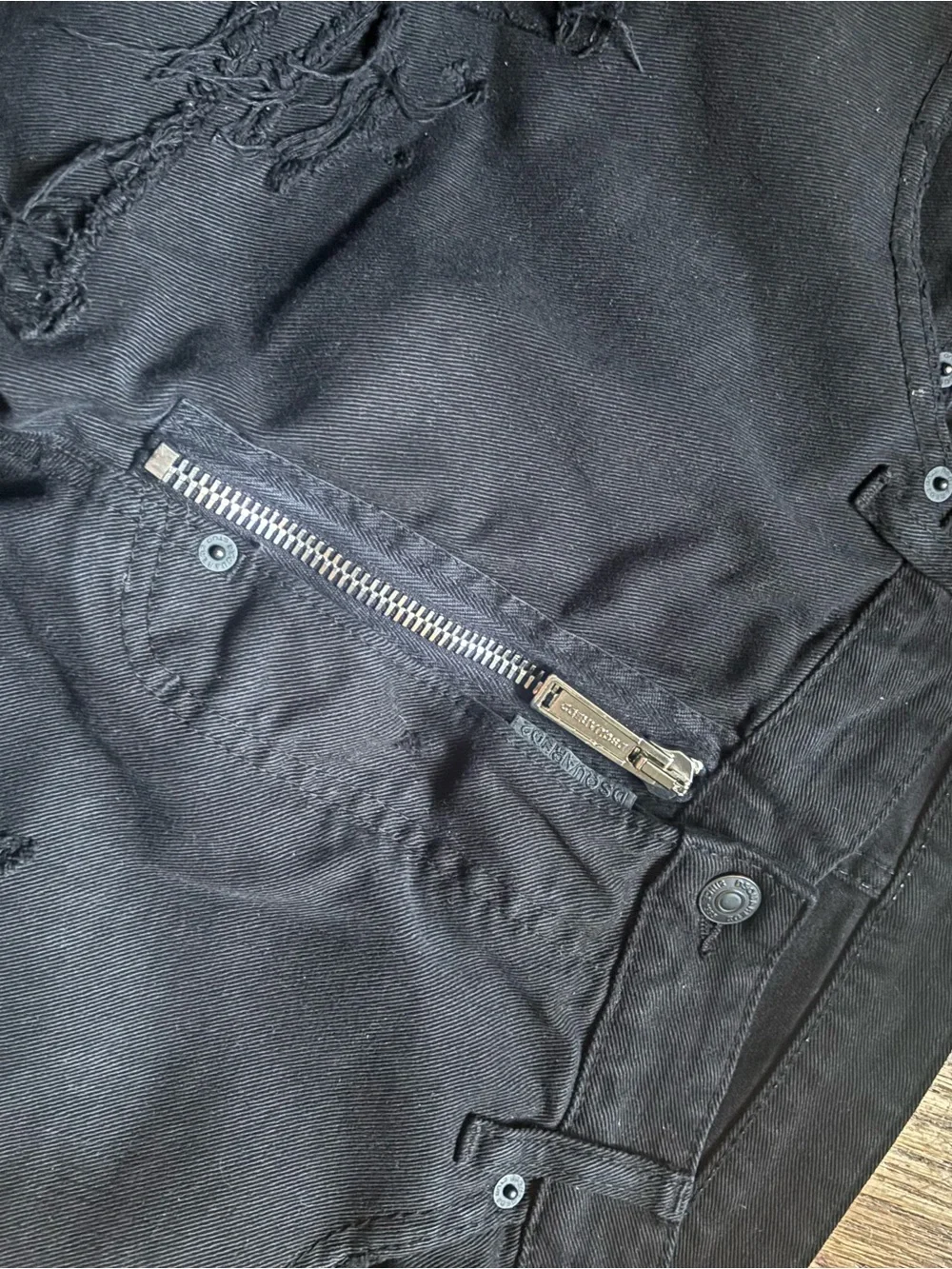 DSQUARED2 Black Distressed Slim Jeans